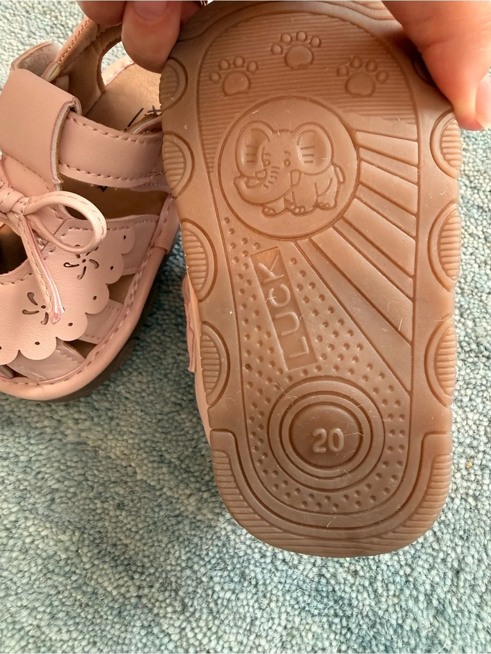 NWOT Toddler Pink Floral Cutout Sandals